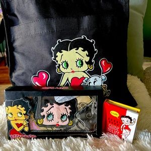 Betty Boop tote, wallet and booklet